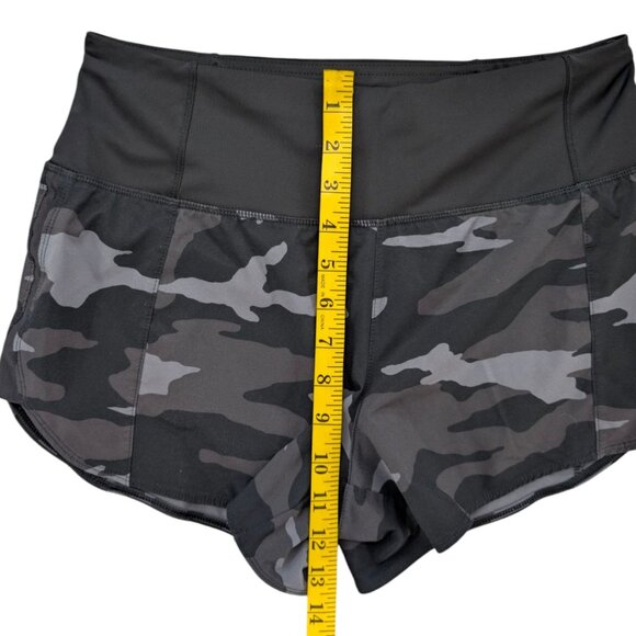 Athleta Running Free Shorts Womens Black Grey Camouflage Lined Athletic Size XS - Picture 8 of 11